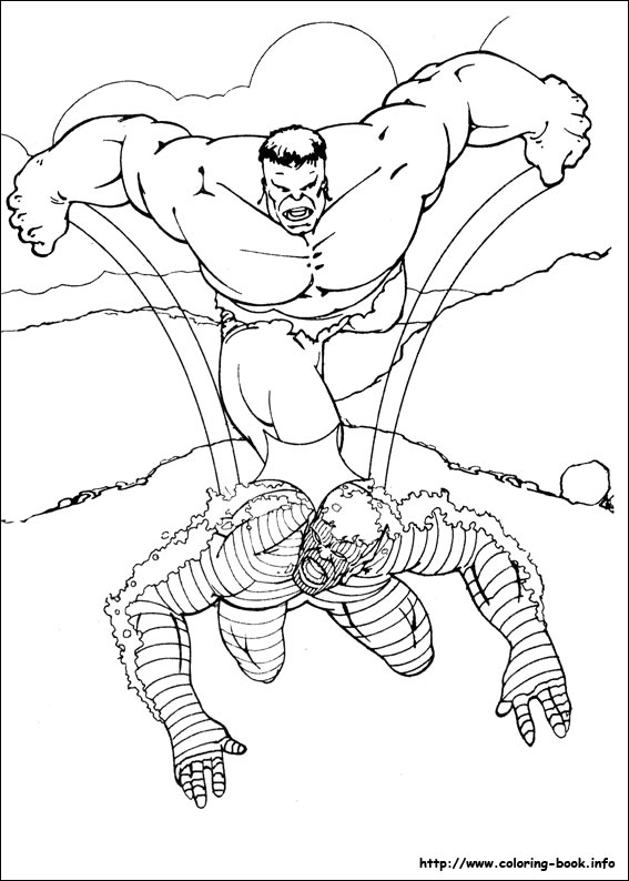 Hulk coloring picture