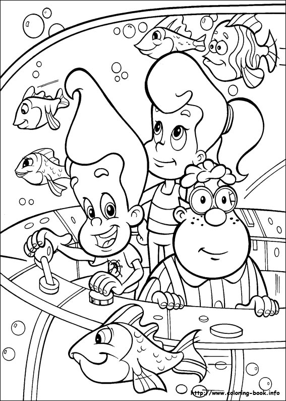 Jimmy Neutron coloring picture