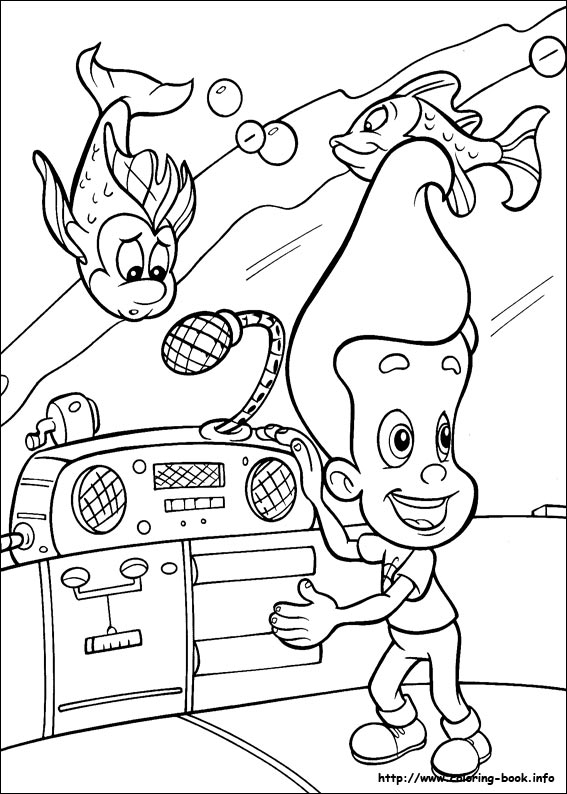 Jimmy Neutron coloring picture