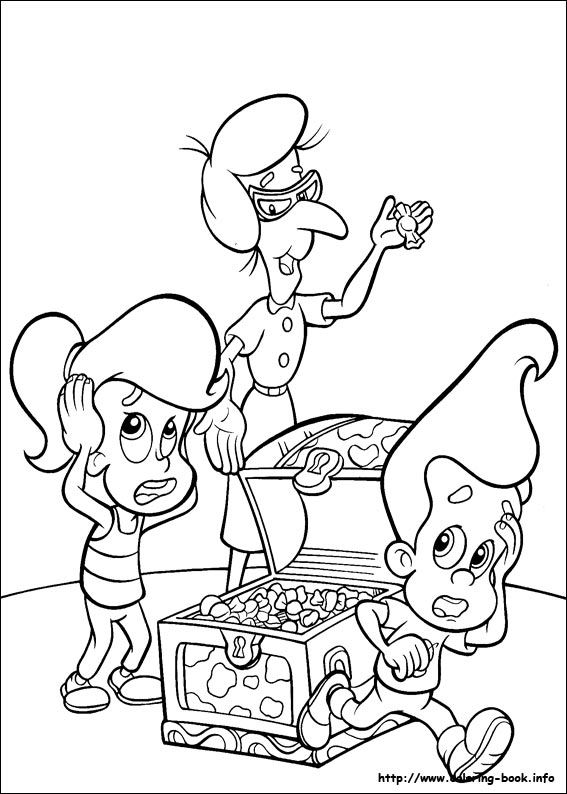 Jimmy Neutron coloring picture