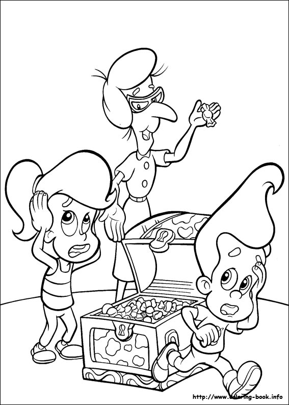 Jimmy Neutron coloring picture