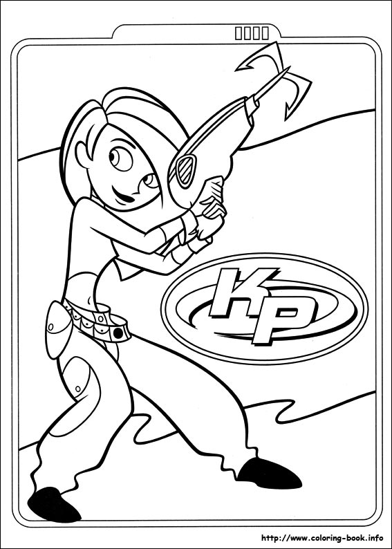 Kim Possible coloring picture