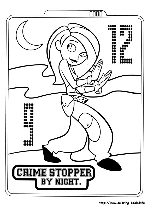 Kim Possible coloring picture