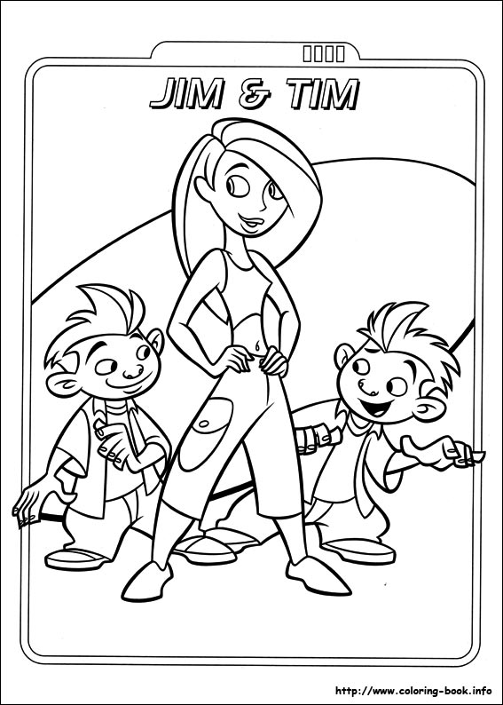Kim Possible coloring picture