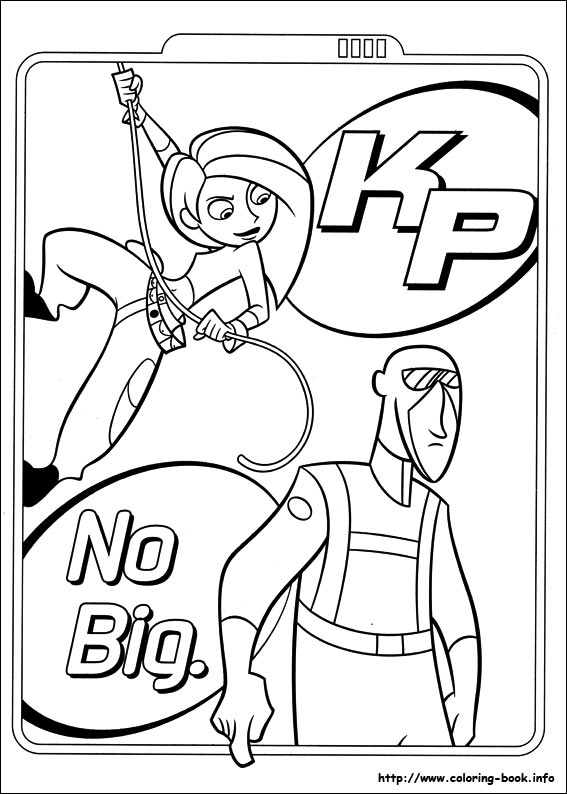 Kim Possible coloring picture