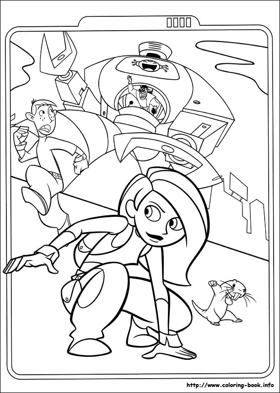 Kim Possible coloring picture