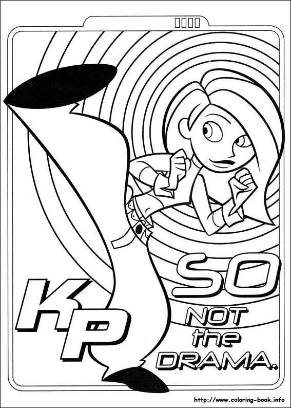 Kim Possible coloring picture