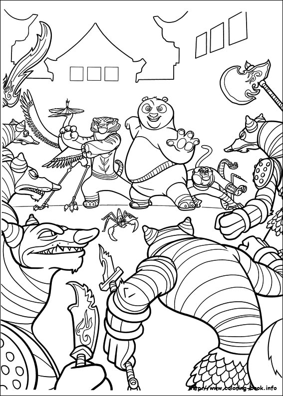 Kung Fu Panda 2 coloring picture