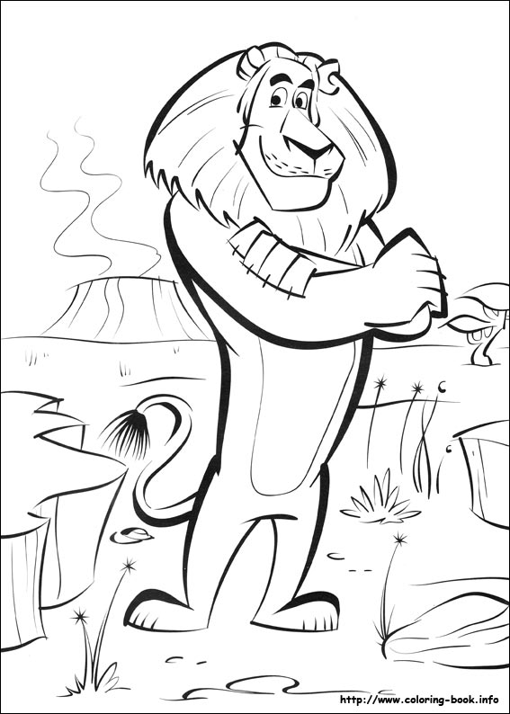 Madagascar 2 coloring picture