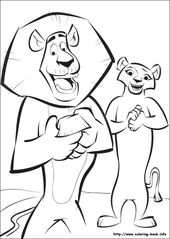 Madagascar 2 coloring picture