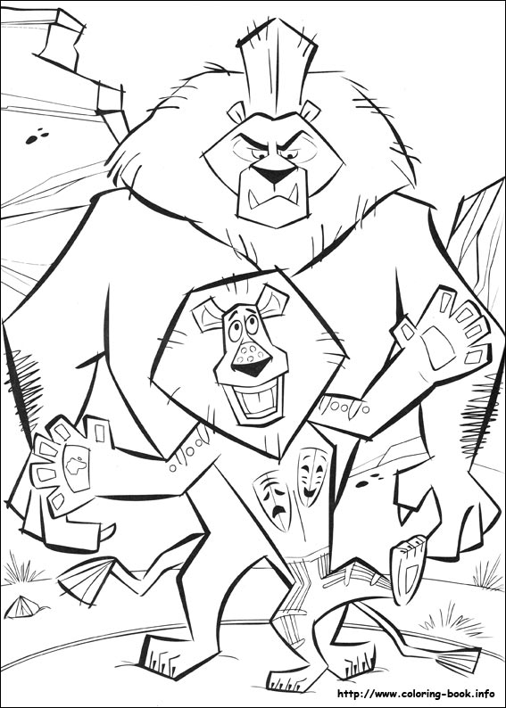 Madagascar 2 coloring picture