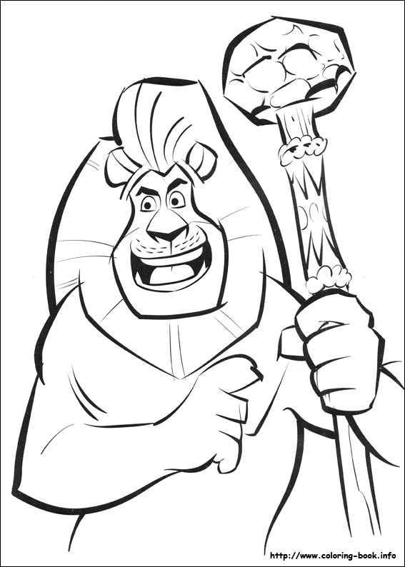 Madagascar 2 coloring picture