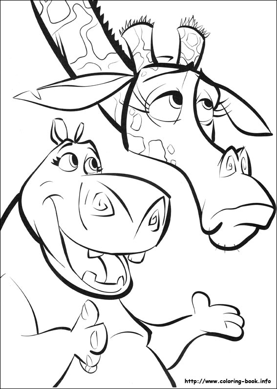 Madagascar 2 coloring picture