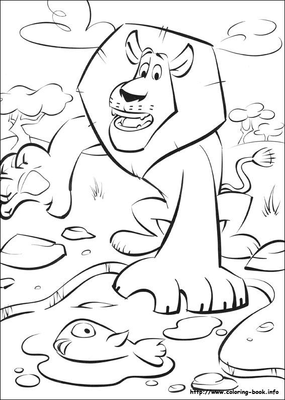 Madagascar 2 coloring picture