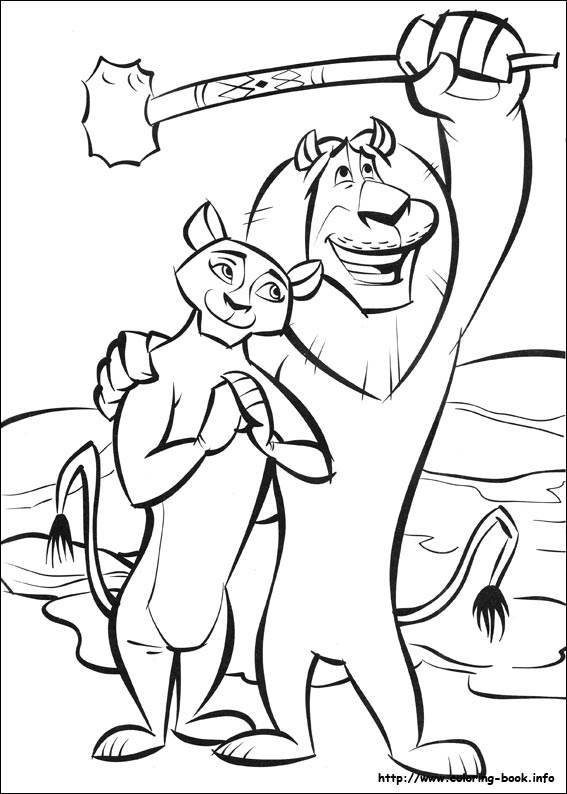 Madagascar 2 coloring picture