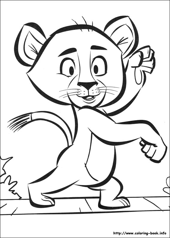 Madagascar 2 coloring picture