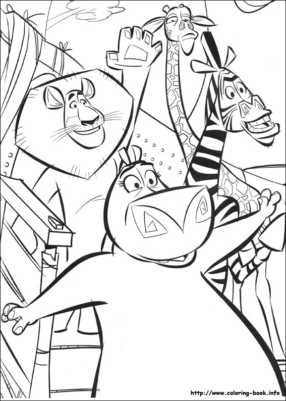 Madagascar 2 coloring picture