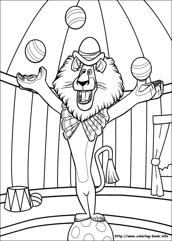 Madagascar 3 coloring picture