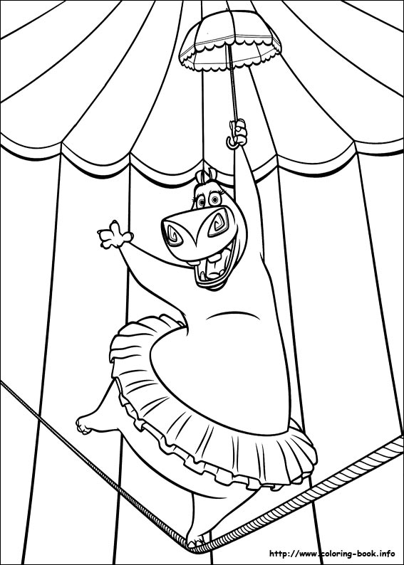 Madagascar 3 coloring picture