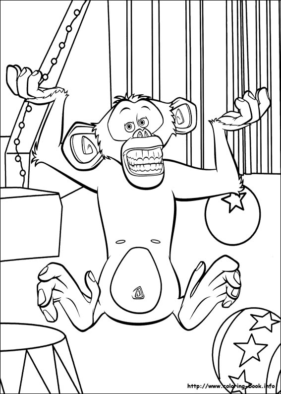 Madagascar 3 coloring picture