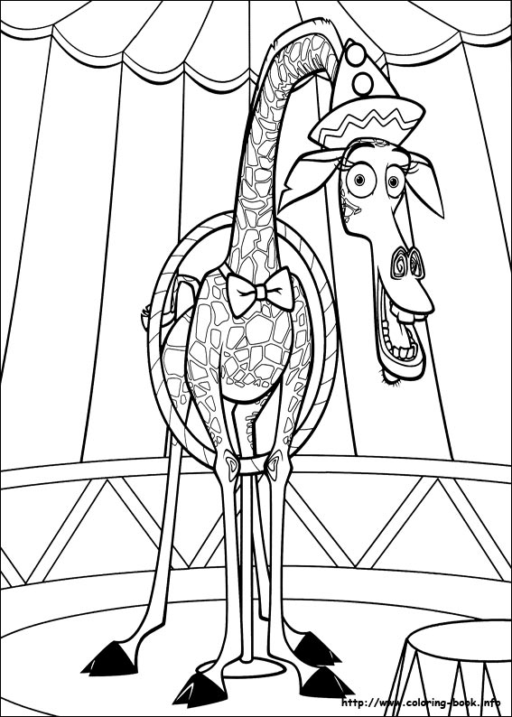 Madagascar 3 coloring picture