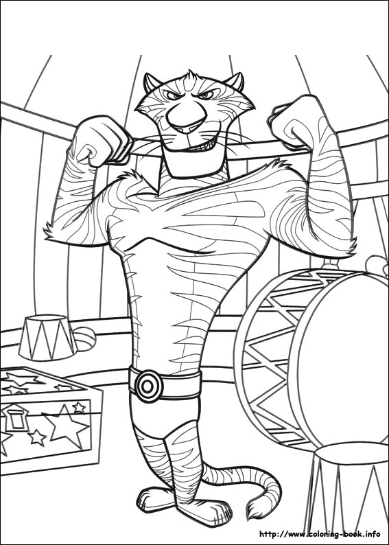 Madagascar 3 coloring picture