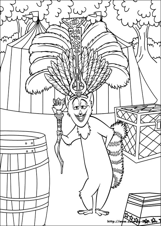 Madagascar 3 coloring picture