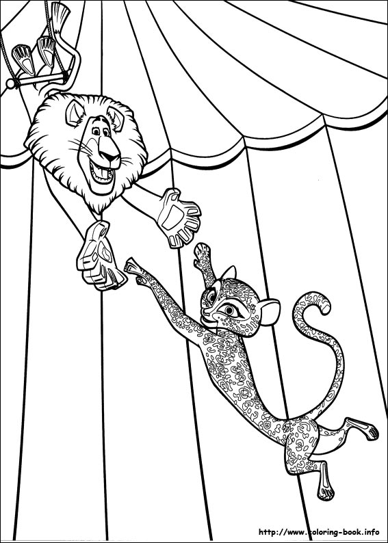 Madagascar 3 coloring picture