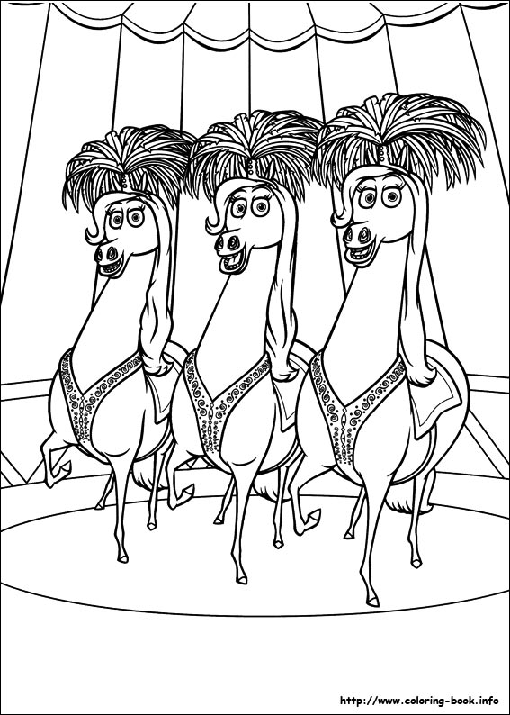 Madagascar 3 coloring picture