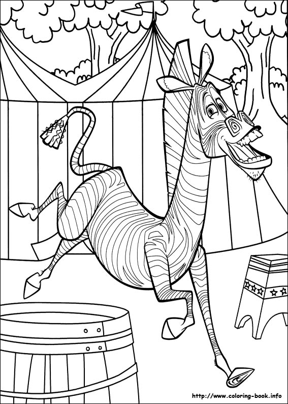 Madagascar 3 coloring picture