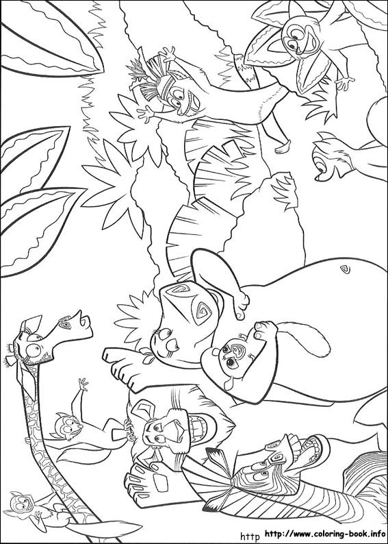 Madagascar coloring picture