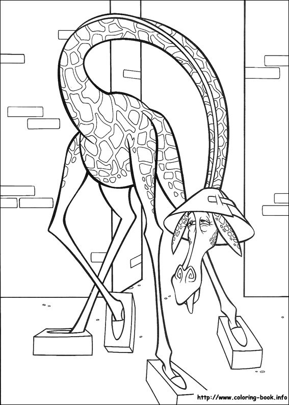 Madagascar coloring picture