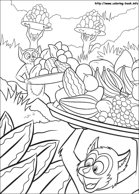 Madagascar coloring picture