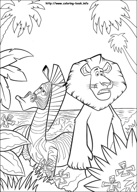 Madagascar coloring picture