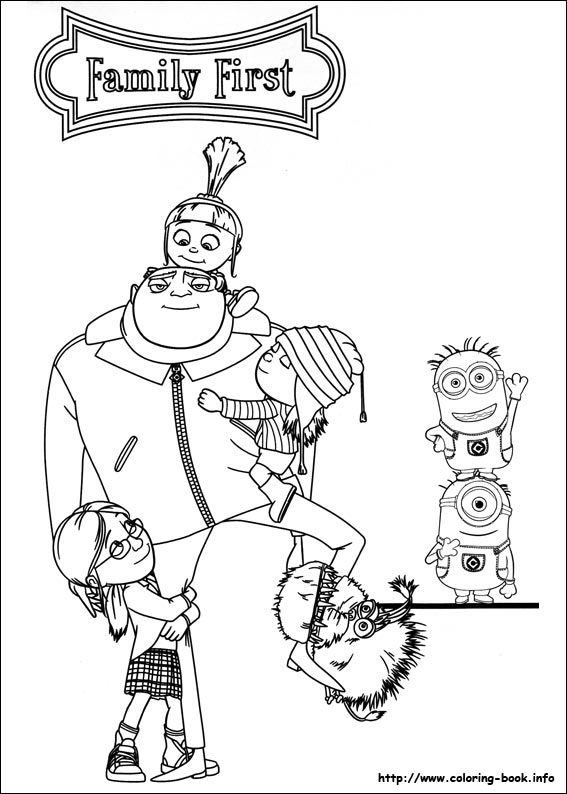 Minions coloring picture