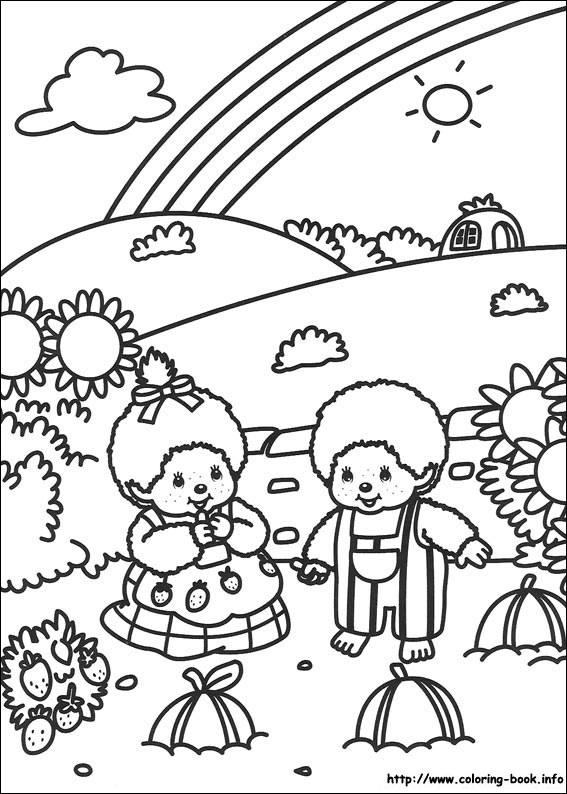 Monchhichi coloring picture