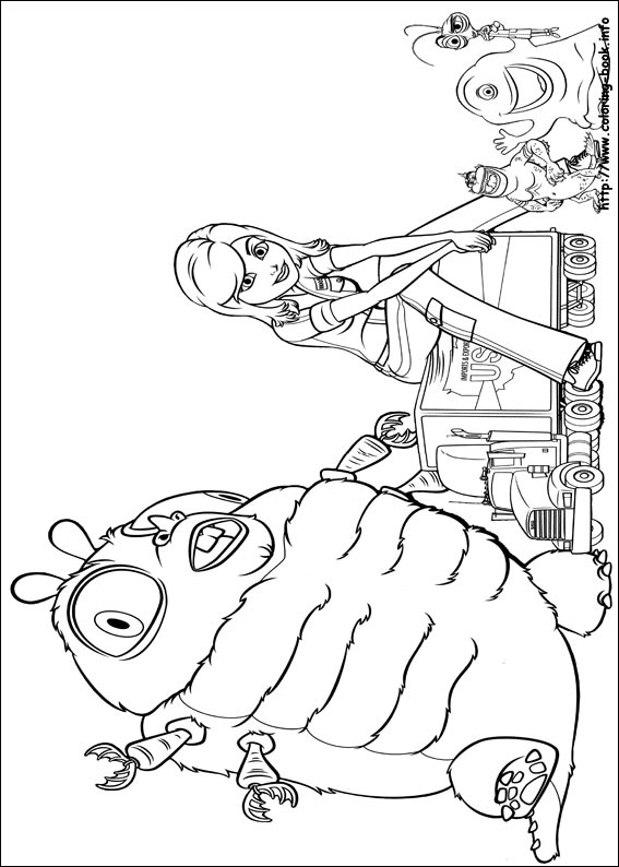 Monsters vs Aliens coloring picture