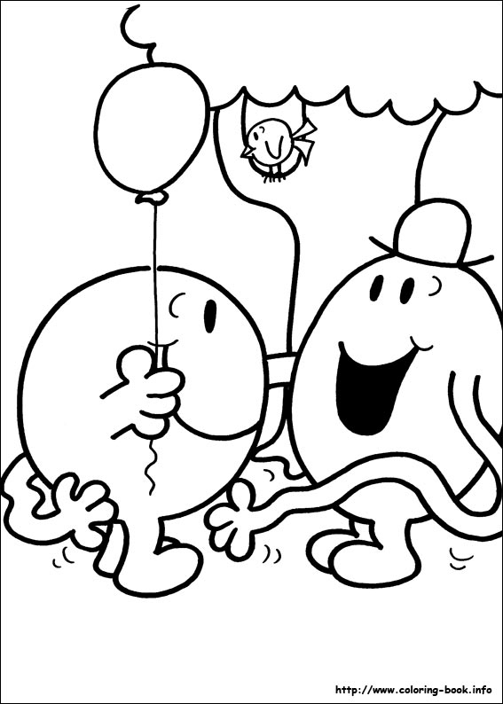 Mr. Men coloring picture