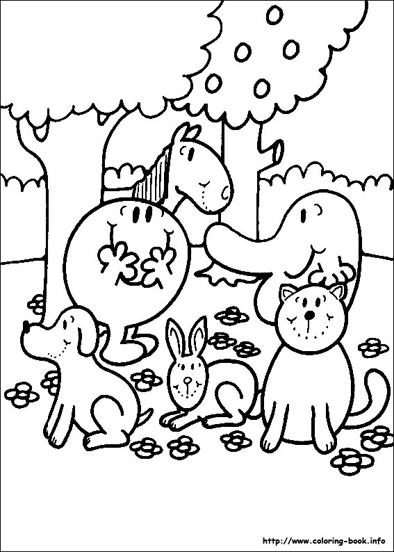 Mr. Men coloring picture