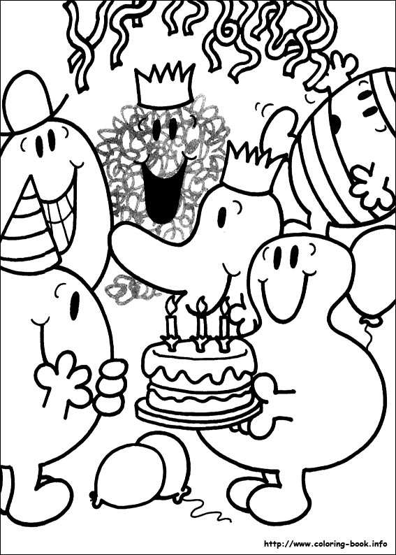 Mr. Men coloring picture