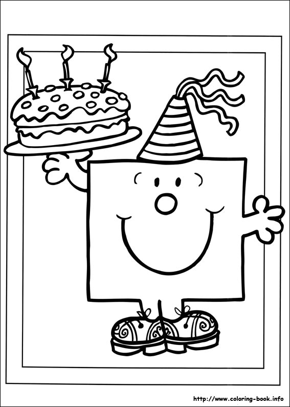 Mr. Men coloring picture