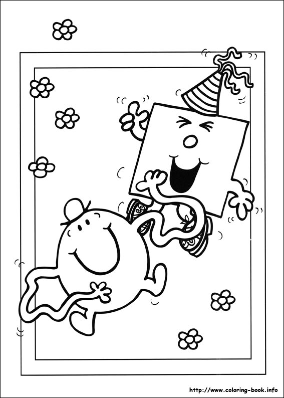 Mr. Men coloring picture