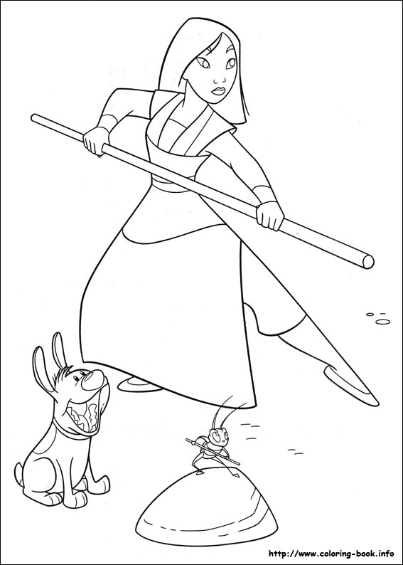 Mulan coloring picture