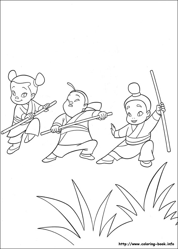 Mulan coloring picture