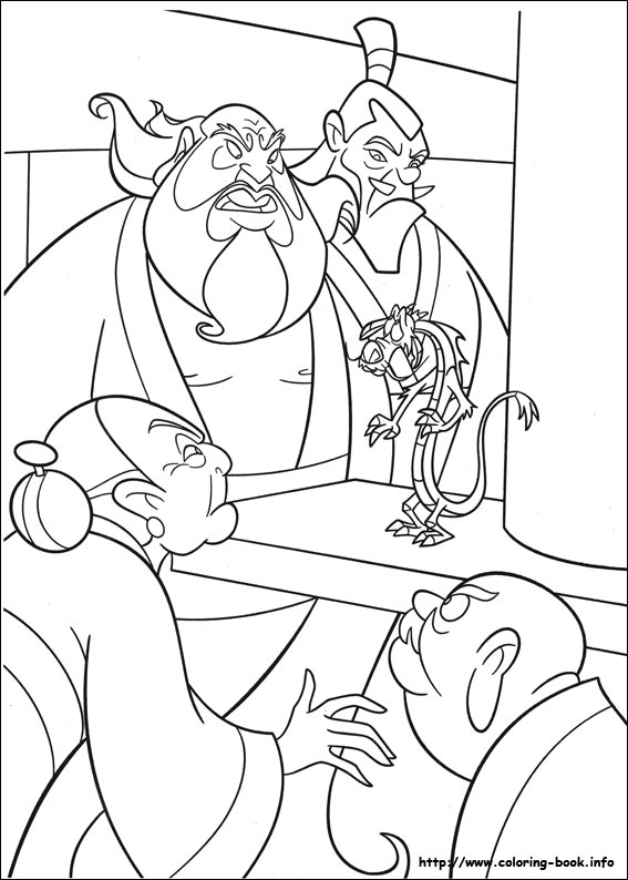 Mulan coloring picture