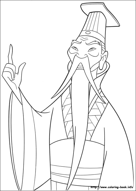 Mulan coloring picture