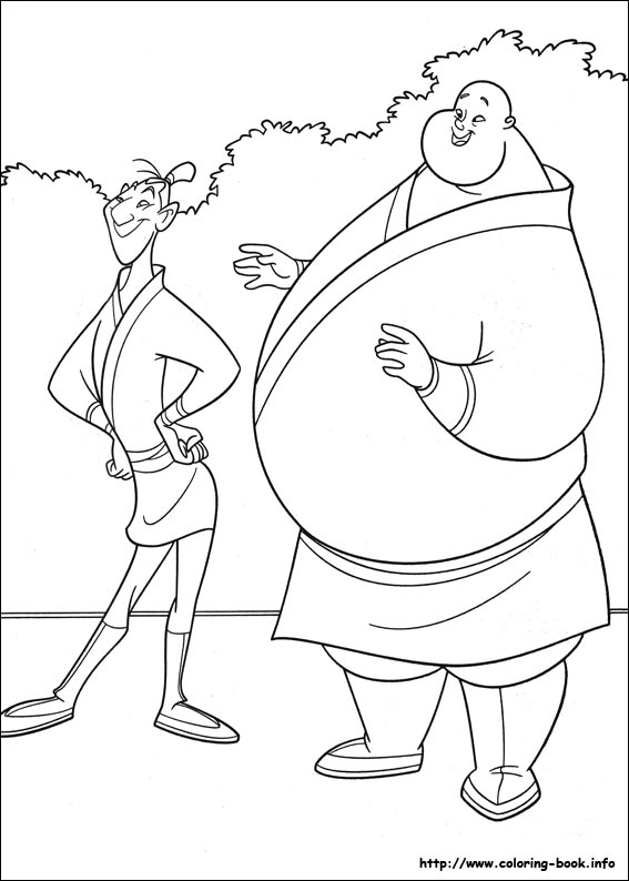 Mulan coloring picture