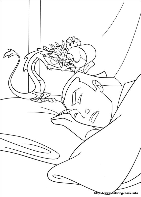 Mulan coloring picture