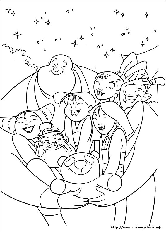 Mulan coloring picture