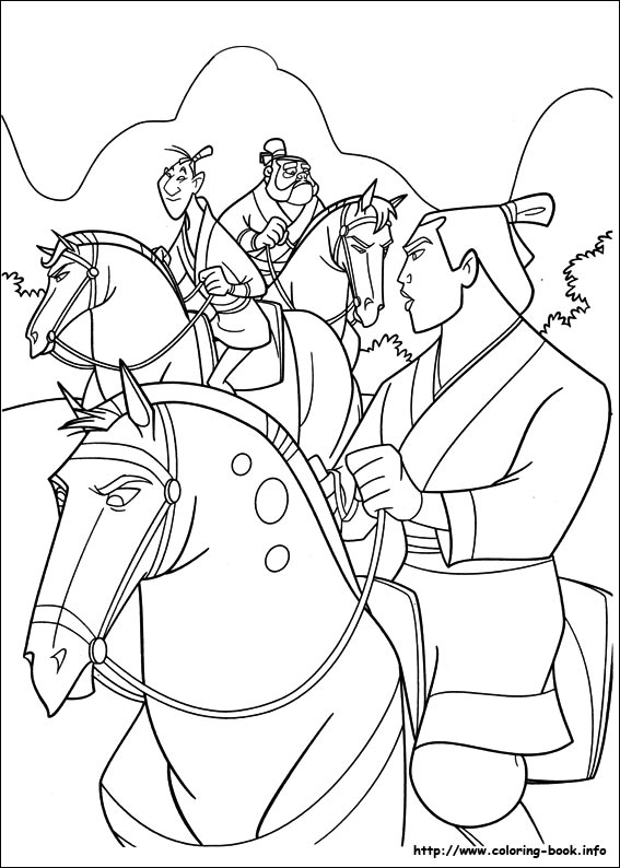 Mulan coloring picture